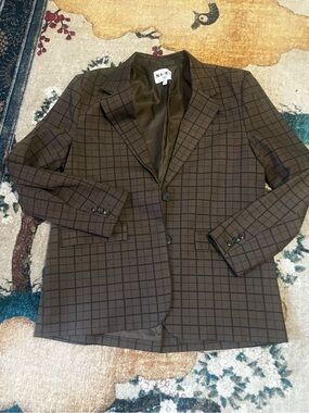 NA-KD Brown Checked Blazer